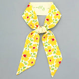 FLORAL LETTER TWILLY SCARF FOR HAIR BAG ACCESSOR_CWASC0094