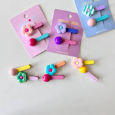 CHILDRENS FLOWER ROUND BEAD HAIRPIN_CWAHA1821