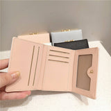 SOLID COLOR SMALL FRESH PENDANT SHORT WALLET_CWAB2565
