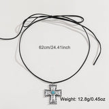 CAMEO VINTAGE CROSS DAISY PENDANT NECKLACE SET_CWAJE2910