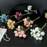 Vintage 2-Head Burnt Edge Mini Rose Bouquet_Cwmm6575