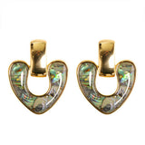 ABALONE SHELL HEART PENDANT EARRINGS_CWMM4302