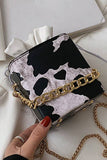 Chain Small Square Box Bucket Makeup Bag_Cwab347