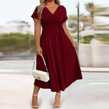 ELEGANT LONG DRESS CHIC FEMININE LOOK_CWDHL1037