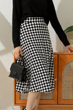 Women Fashion Over Knee Plaid Skirt_Cwbls122