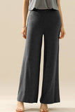Women Solid Color Baggy Wide Leg Pants_Cwblp397