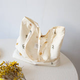 Casual Large Cotton Tote Bag, Artistic Design_Cwab5633