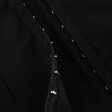 Waist Slim-Fit Lapel Color Striped Shirt