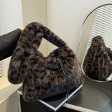 LEOPARD PRINT FLUFFY BAG WOMEN HANDBAG CROSSBODY_CUAB00543