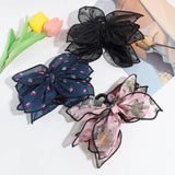 ELEGANT ARTISTIC FLOWER LOVE MESH BOW HAIRPIN_CWAHA2239
