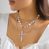PEARL BEADED NECKLACE WITH PENDANT_CWAJE1157