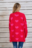 Valentines Day Color Contrast Love Cardigan