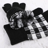 THICKENED WARM CHECKERBOARD CYCLING GLOVES_CWAG0196