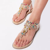 Woman Bohemian Style Gold Flat Sandal