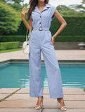 COMMUTER STRAIGHT ROMPERS WITH LAPELS_CWSJS0704