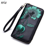 FASHION COWHIDE LONG ZIPPER GENUINE LEATHER WALLET_CWAB3736