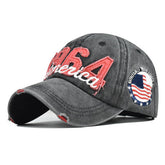 1964 EMBROIDERED AMERICA BASEBALL CAP WATER WASH CWAH1378