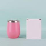 12OZ EGG SHAPE INSULATED WINE TUMBLER CUP_CWMM7905