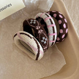 Polka Dot Bow Shell Hair Claw Elegant Clip_Cwaha07888