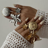 FASHIONABLE STACKING IRREGULAR HOLLOW ALLOY RING_CWMM3240