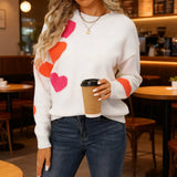 Valentines Day Jacquard Round-Neck Sweater