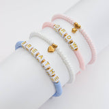 SWEET BLUE BEADED BRACELET IN 18K GOLD STEEL_CWAJE4800