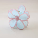 Cwaha07421_Plumeria Flower Hair Claw Clip Candy Colors