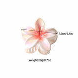 PLUMERIA HAIR CLAW COLORFUL TROPICAL FLOWER CLIP_CWMM4999