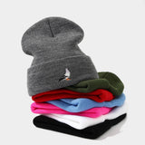 Dove Embroidered Acrylic Knit Beanie Unisex_Cwah04637