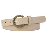 Serpentine Pin Buckle Pu Leather Women'S Belt High-Grade