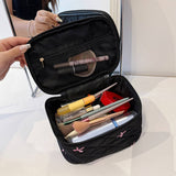 NEW SIMPLE SWEET EMBROIDERED BOW COSMETIC BAG_CWAB4369