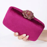 FASHION FLOWER DIAMOND SHOULDER BAG CLUTCH BAG_CWAB0601