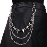 HIP HOP PUNK METAL RIVET MULTI LAYER PANTS CHAIN_CWMM0677