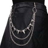 HIP HOP PUNK METAL RIVET MULTI LAYER PANTS CHAIN_CWMM0677