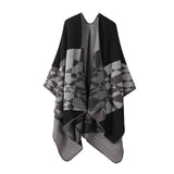 CAPE JACQUARD KNITTED SCARF WARM SHAWL_CWASC2250