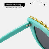 HANDMADE RHINESTONE PEARL RETRO CAT EYE SUNGLASSES_CWASG0268