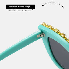 HANDMADE RHINESTONE PEARL RETRO CAT EYE SUNGLASSES_CWASG0268
