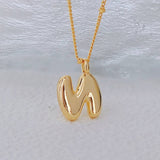 18K GOLD 26 LETTERS CUTE HIP HOP PENDANT NECKLACE_CWMM5871