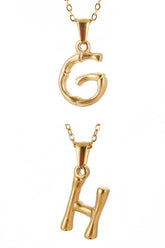 FASHION TEXTURE ALPHABET INITIAL NECKLACE_CWAJE223