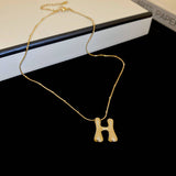 NEW LETTER PENDANT NICHE TEMPERAMENT NECKLACE_CWAJE2063