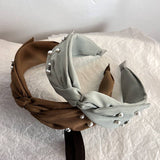 PEARL RHINESTONE KNOT WIDE HEAD BAND FOR WOMEN_CWAHA0622