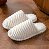 FASHION HOME THIN STRIPE INDOOR COTTON SLIPPERS_CWSHS0843