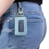 Womens Leather Key Pouch Double Zipper Bag_Cuab00385