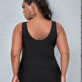 PLUS SIZE PRINTED PATCHWORK BIKINI SWIMSUIT_CWMW0205