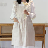 HOME CAFE ART FLORIST RUFFLED APRON_CWMM5804