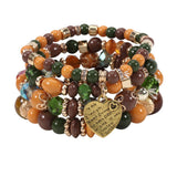 Cwmm10451_Boho Beaded Heart Bracelet Set 4Pcs Elastic