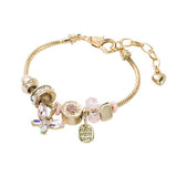 Trendy Diy Butterfly Crystal Alloy Bracelet_Cwmm8486