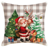 PLAID SNOWMAN CHRISTMAS PILLOWCASE_CWMM1380