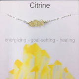 SILVER CHAIN NATURAL STONE NECKLACE WITH CARD_CWAJE1057