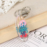 NEW DRIED FLOWER SPECIMEN CAR KEYCHAIN PENDANT_CWMM3713